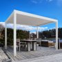 Hvit Premium Pergola | Motordrevet lamelltak