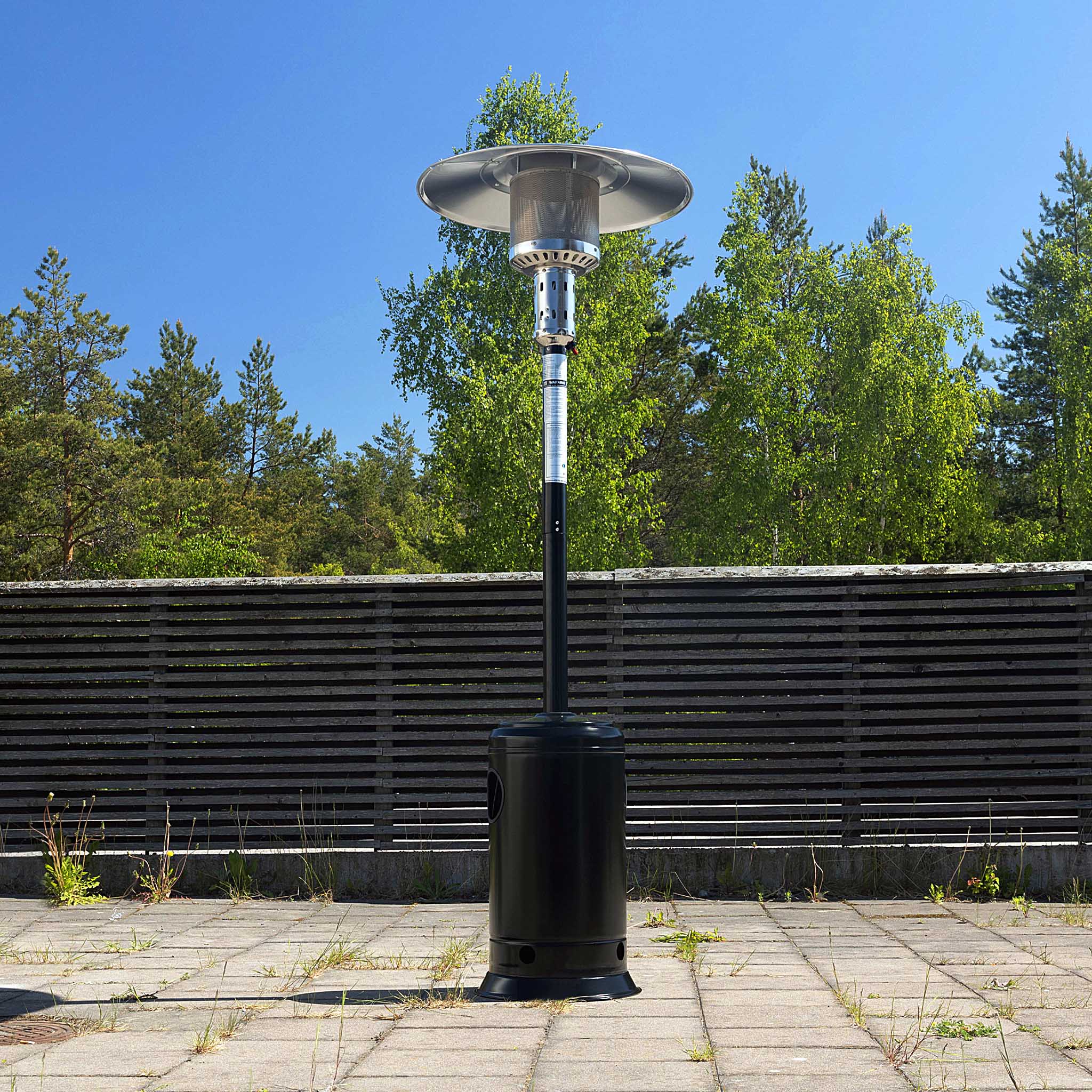 Terrassevarmer 12kW | Stående | Svart