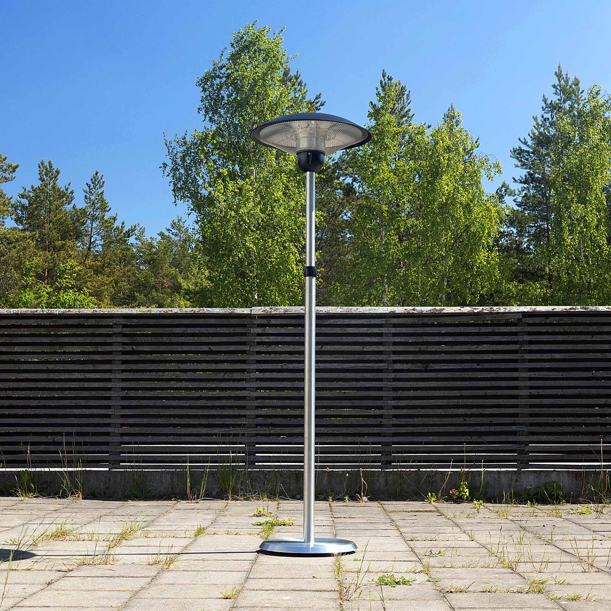 Terrassevarmer med fjernkontroll | 2100W | Gulvstående