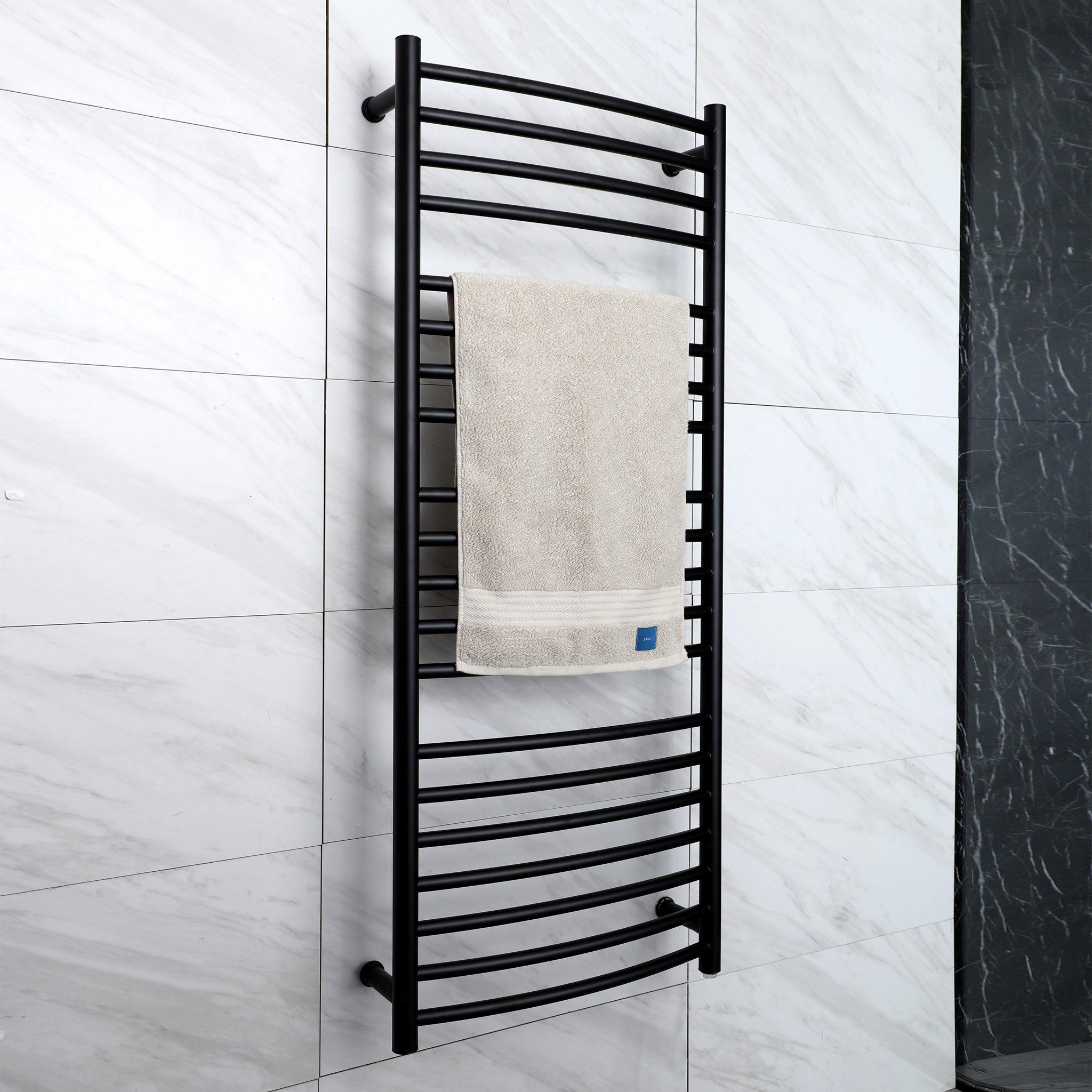 Elektrisk håndklestativ 52x126x12,5cm | 9001 | Svart