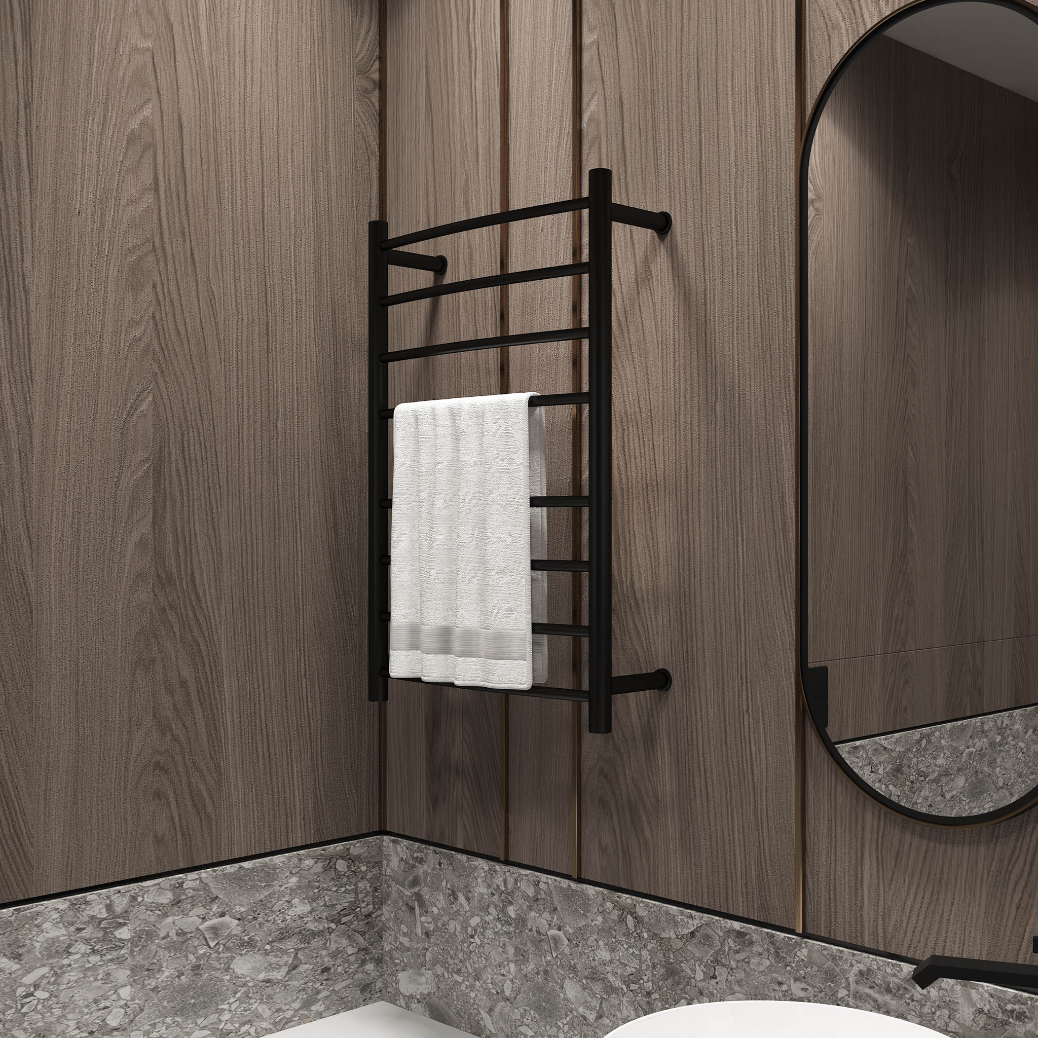 Elektrisk håndklestang 52x78x12,5cm | Svart