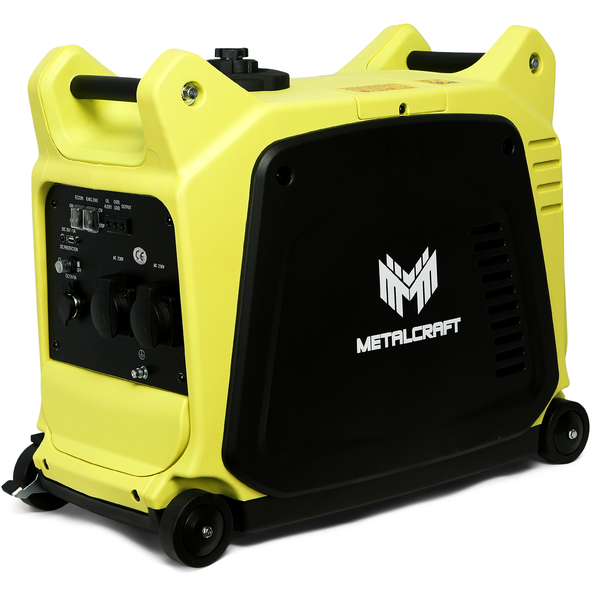 Digitalt nødstrømsaggregat | 4000W | Bærbar med USB-port | Metalcraft