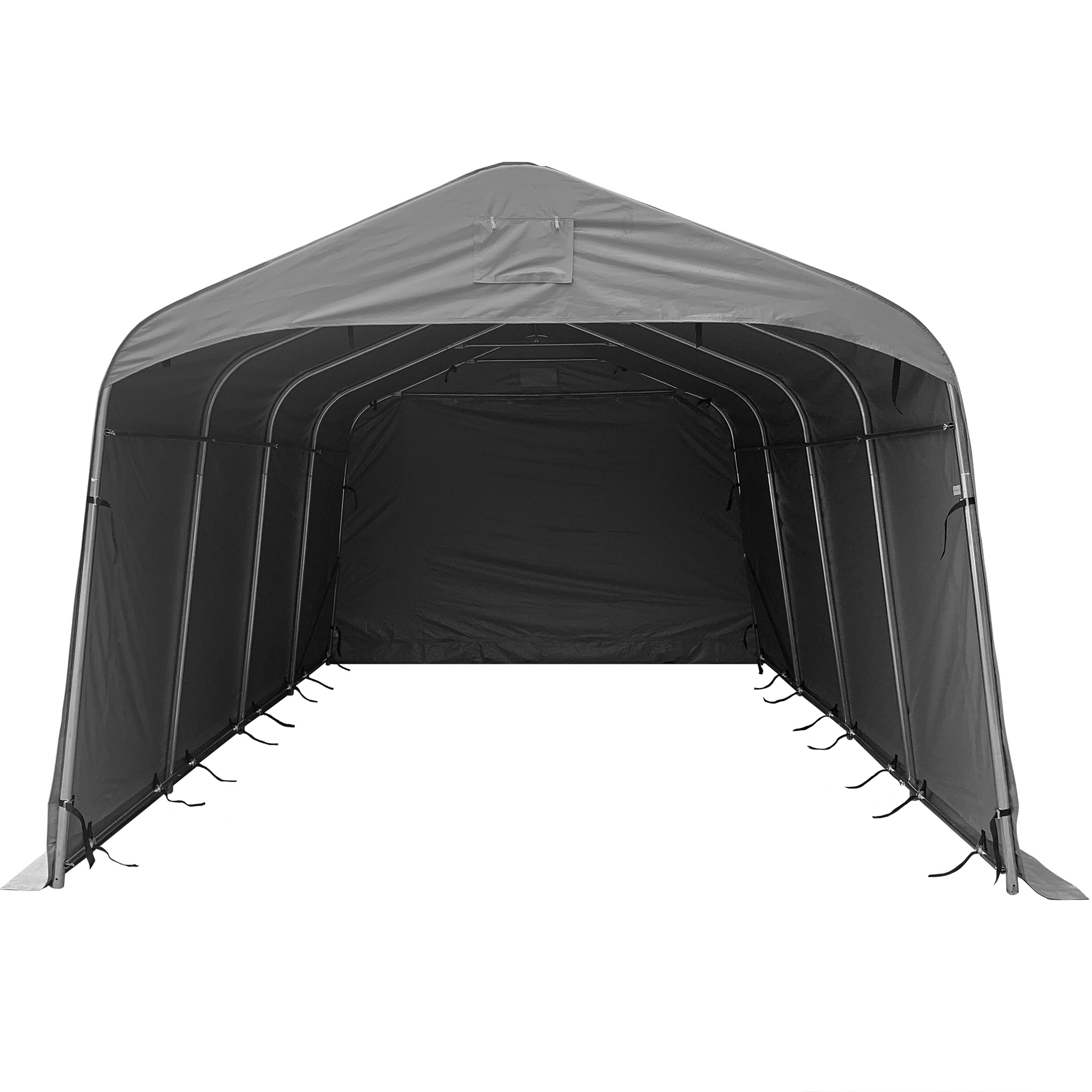 Garasje telt 17,3m² 500g/m² PVC - Grå