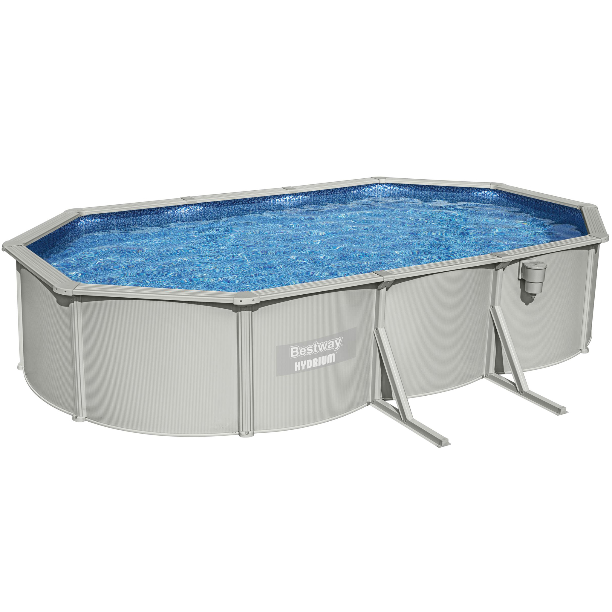 Bestway stålveggbasseng 6,1x3,6m - 1,2m dyp | Hydrium Oval (56369)