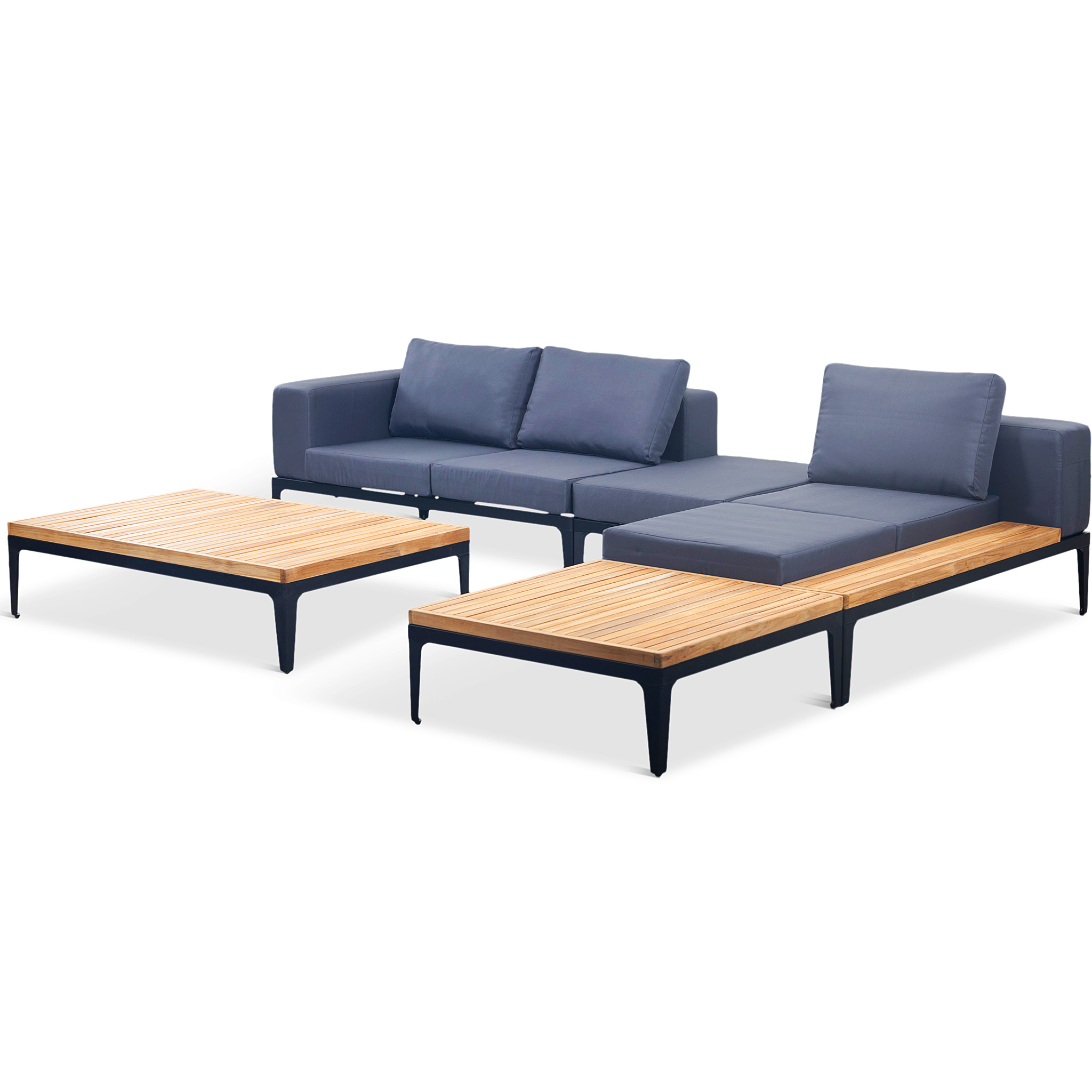 Eksklusiv loungegruppe i teak og aluminium - Björkskär