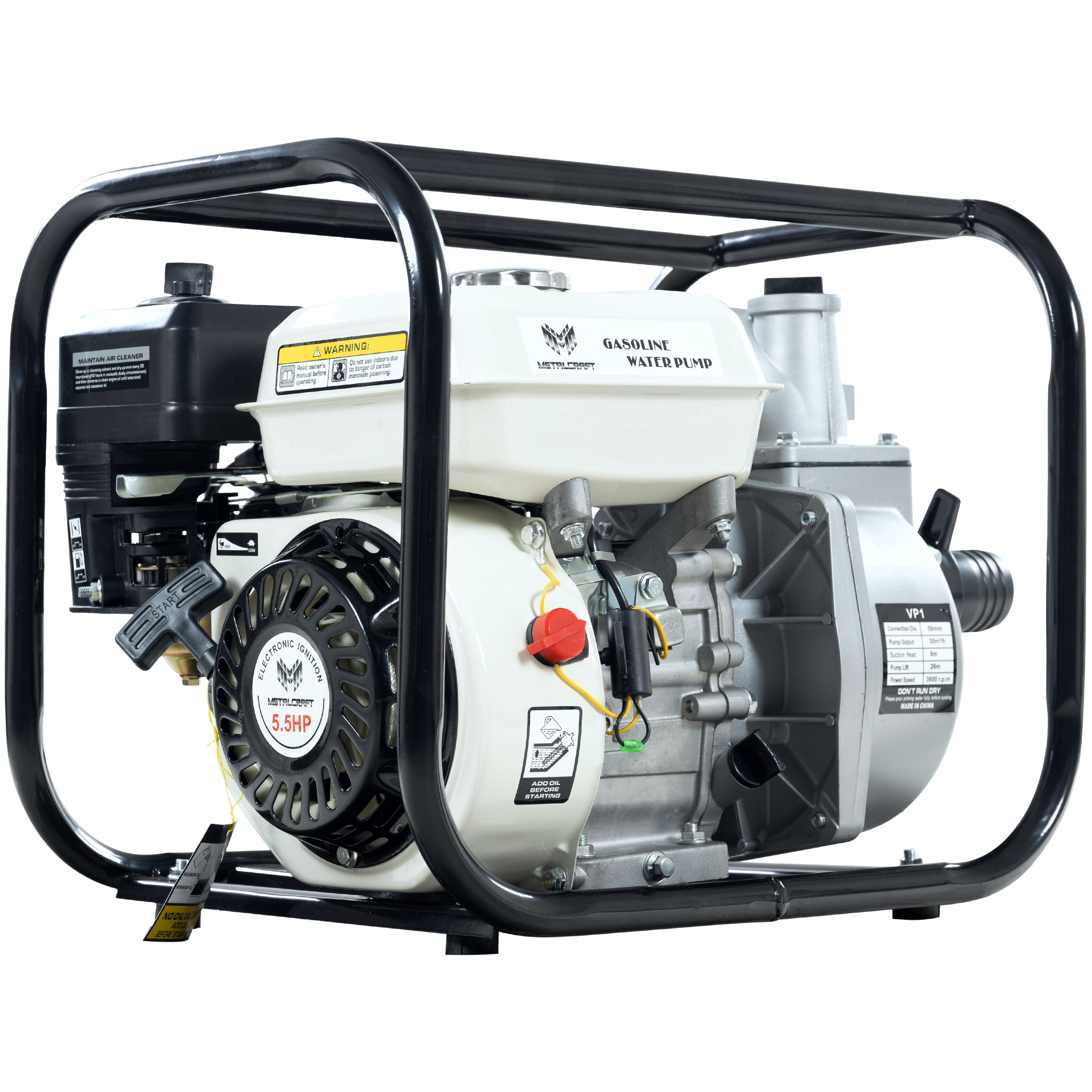 Bensindrevet vannpumpe 5,5HK 50mm (2")
